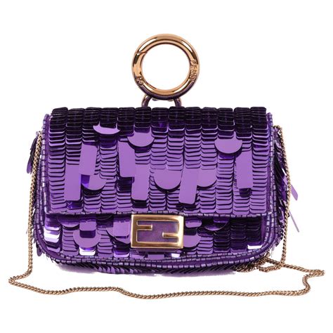 purple sequin fendi bag|More.